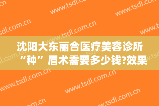 沈阳大东丽合医疗美容诊所“种”眉术需要多少钱?效果怎么样?(沈阳丽合医疗美容医院)