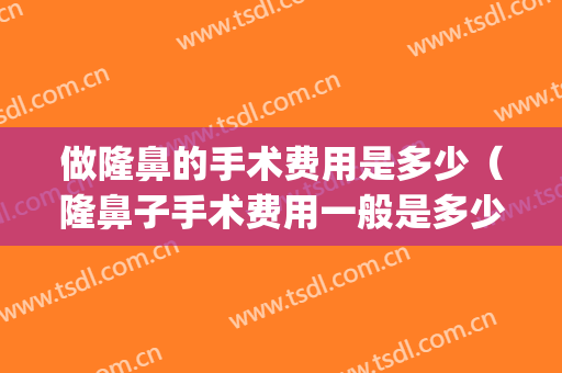 做隆鼻的手术费用是多少（隆鼻子手术费用一般是多少）(做隆鼻手术要多少费用)