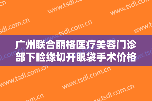 广州联合丽格医疗美容门诊部下睑缘切开眼袋手术价格表!效果怎么样?
