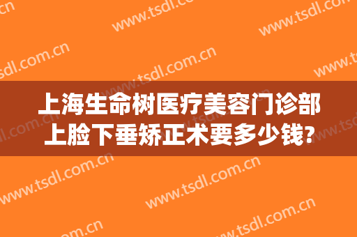 上海生命树医疗美容门诊部上脸下垂矫正术要多少钱?有哪些优势?(脸部下垂手术多少钱)