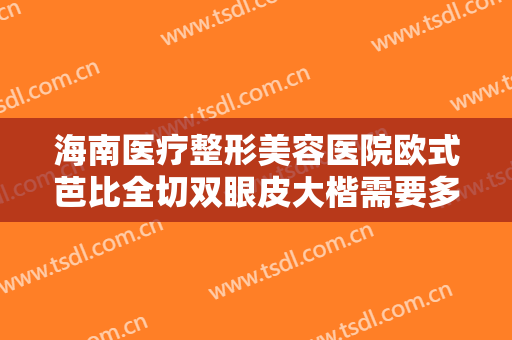 海南医疗整形美容医院欧式芭比全切双眼皮大楷需要多少钱?有哪些优势?