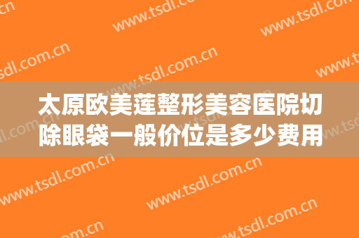 太原欧美莲整形美容医院切除眼袋一般价位是多少费用?效果怎么样?(太原去眼袋手术要多少钱)