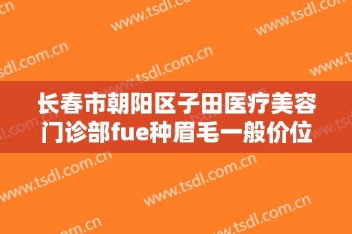 长春市朝阳区子田医疗美容门诊部fue种眉毛一般价位是多少费用?需要多久恢复?