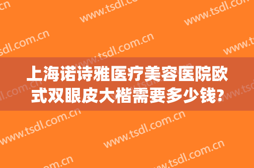 上海诺诗雅医疗美容医院欧式双眼皮大楷需要多少钱?怎么样?(上海诺诗雅医疗美容医院地址)