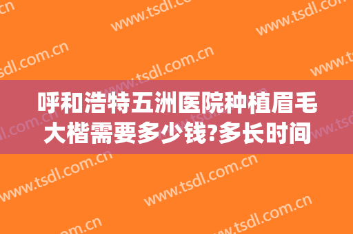 呼和浩特五洲医院种植眉毛大楷需要多少钱?多长时间恢复?(种植眉毛的医院)