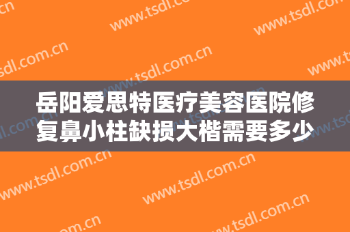 岳阳爱思特医疗美容医院修复鼻小柱缺损大楷需要多少费用?有哪些优势?