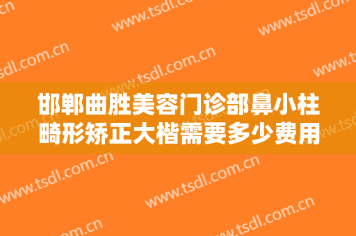 邯郸曲胜美容门诊部鼻小柱畸形矫正大楷需要多少费用?需要多久恢复?