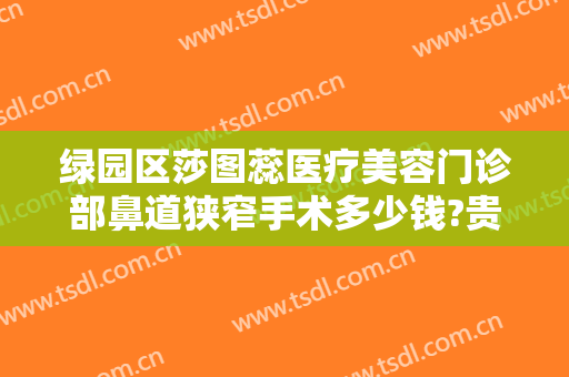 绿园区莎图蕊医疗美容门诊部鼻道狭窄手术多少钱?贵不贵?