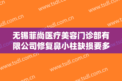 无锡菲尚医疗美容门诊部有限公司修复鼻小柱缺损要多少钱?好不好?(无锡艾菲斯整形美容好不好)
