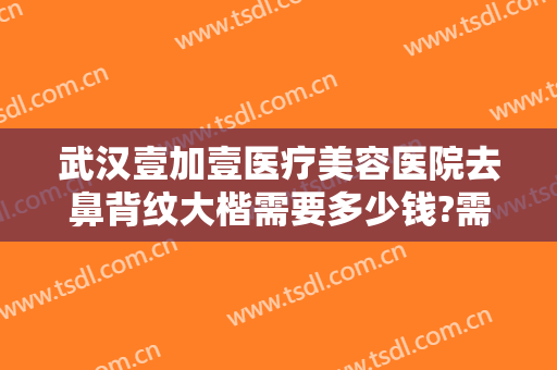 武汉壹加壹医疗美容医院去鼻背纹大楷需要多少钱?需要多久恢复?