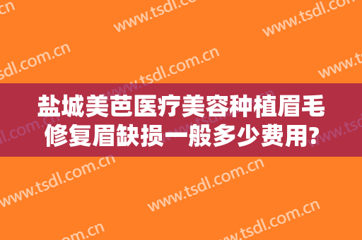 盐城美芭医疗美容种植眉毛修复眉缺损一般多少费用?贵不贵?