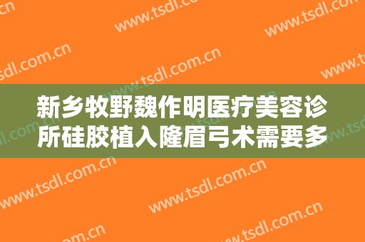 新乡牧野魏作明医疗美容诊所硅胶植入隆眉弓术需要多少费用?可靠吗?