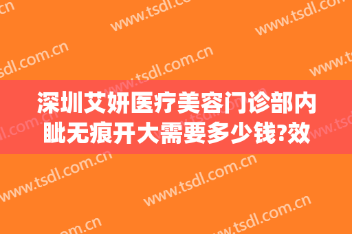 深圳艾妍医疗美容门诊部内眦无痕开大需要多少钱?效果怎么样?(深圳艾妍医疗美容门诊部医生)