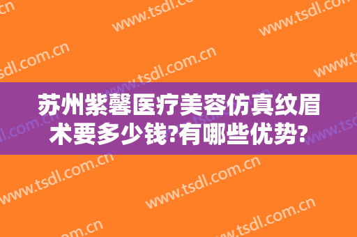 苏州紫馨医疗美容仿真纹眉术要多少钱?有哪些优势?