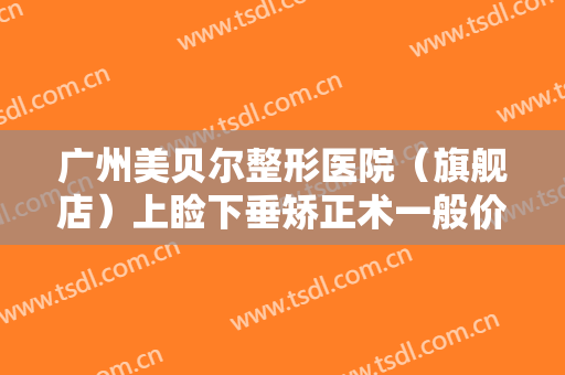 广州美贝尔整形医院（旗舰店）上睑下垂矫正术一般价位是多少?怎么样?