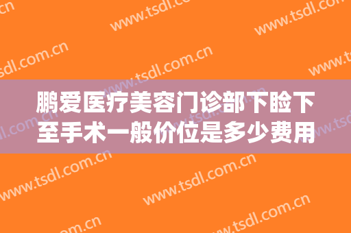 鹏爱医疗美容门诊部下睑下至手术一般价位是多少费用?有哪些优势?(眼睑下至矫正手术多少钱)