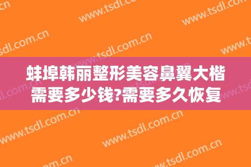 蚌埠韩丽整形美容鼻翼大楷需要多少钱?需要多久恢复?(鼻子大 整形多少钱)