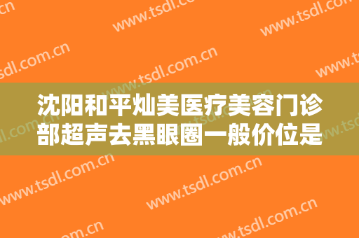 沈阳和平灿美医疗美容门诊部超声去黑眼圈一般价位是多少费用?可靠吗?