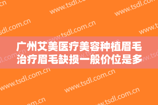 广州艾美医疗美容种植眉毛治疗眉毛缺损一般价位是多少费用?怎么样?