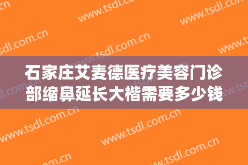 石家庄艾麦德医疗美容门诊部缩鼻延长大楷需要多少钱?贵不贵?(石家庄艾麦德医疗美容口碑好吗)