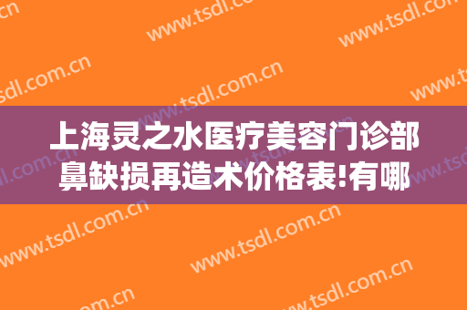 上海灵之水医疗美容门诊部鼻缺损再造术价格表!有哪些优势?(上海灵之水医疗美容医院)