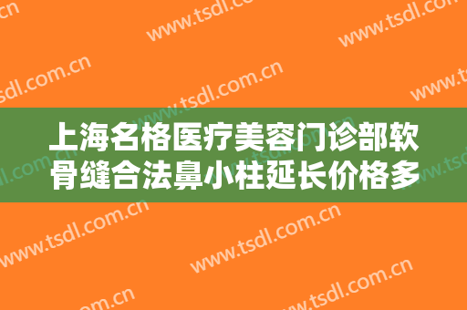 上海名格医疗美容门诊部软骨缝合法鼻小柱延长价格多少钱?贵不贵?