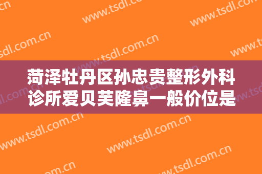 菏泽牡丹区孙忠贵整形外科诊所爱贝芙隆鼻一般价位是多少费用?效果怎么样?