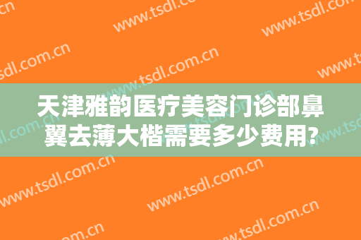 天津雅韵医疗美容门诊部鼻翼去薄大楷需要多少费用?效果怎么样?