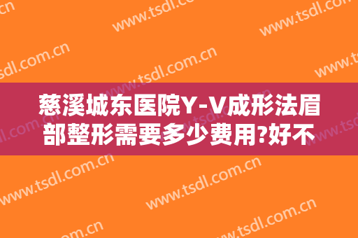 慈溪城东医院Y-V成形法眉部整形需要多少费用?好不好?