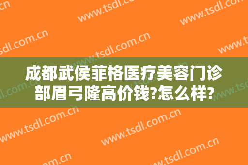 成都武侯菲格医疗美容门诊部眉弓隆高价钱?怎么样?