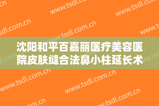 沈阳和平百嘉丽医疗美容医院皮肤缝合法鼻小柱延长术一般价位是多少?好不好?