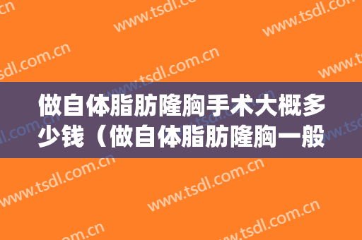 做自体脂肪隆胸手术大概多少钱（做自体脂肪隆胸一般多少钱）(自体脂肪隆胸需要花多少钱)