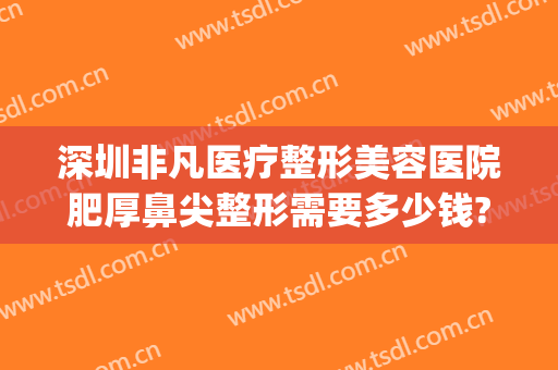 深圳非凡医疗整形美容医院肥厚鼻尖整形需要多少钱?好不好?(高鼻尖整形要多少钱)