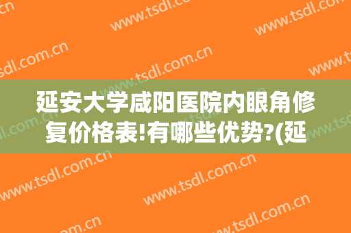 延安大学咸阳医院内眼角修复价格表!有哪些优势?(延安大学咸阳医院眼科)