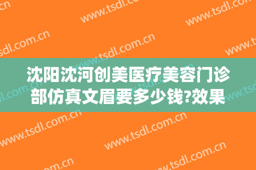 沈阳沈河创美医疗美容门诊部仿真文眉要多少钱?效果怎么样?(沈阳市沈河区医疗整形门诊部)