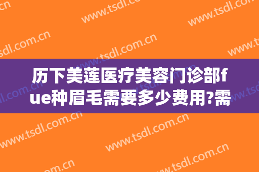 历下美莲医疗美容门诊部fue种眉毛需要多少费用?需要多久恢复?(美容院种眉毛多少钱)