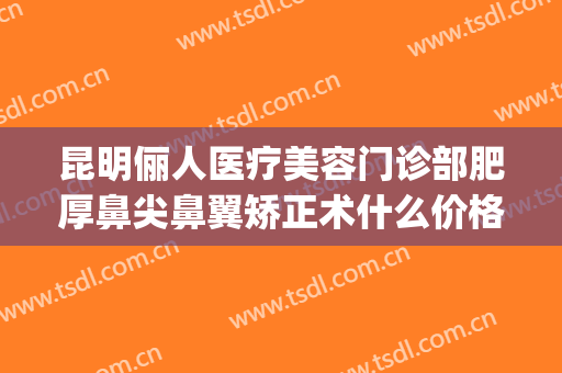 昆明俪人医疗美容门诊部肥厚鼻尖鼻翼矫正术什么价格?效果怎么样?(俪人整形美容医院地址)