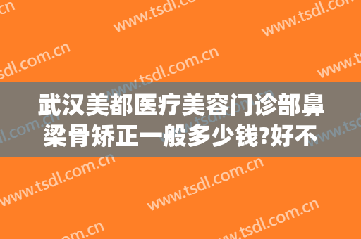 武汉美都医疗美容门诊部鼻梁骨矫正一般多少钱?好不好?(武汉鼻部整形多少钱)