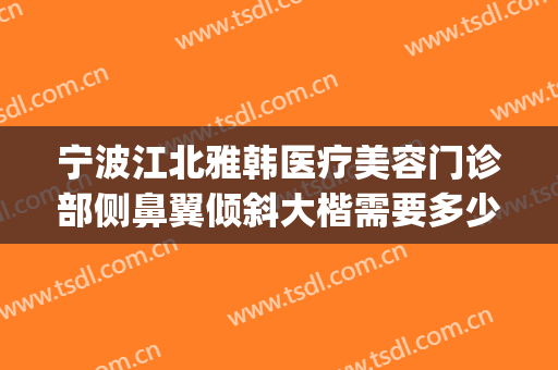 宁波江北雅韩医疗美容门诊部侧鼻翼倾斜大楷需要多少费用?可靠吗?(宁波雅韩整形医院口碑好吗)