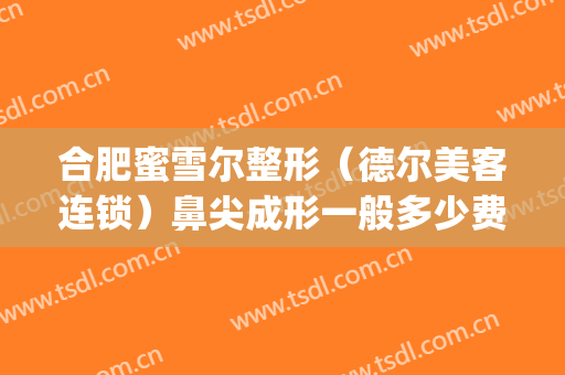 合肥蜜雪尔整形（德尔美客连锁）鼻尖成形一般多少费用?好不好?(合肥蜜雪尔整形正规吗)