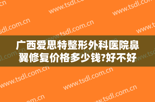 广西爱思特整形外科医院鼻翼修复价格多少钱?好不好?