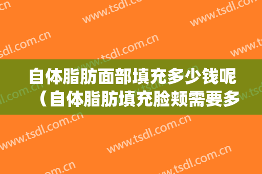 自体脂肪面部填充多少钱呢（自体脂肪填充脸颊需要多少钱）(自体脂肪面部填充一般多少钱啊)