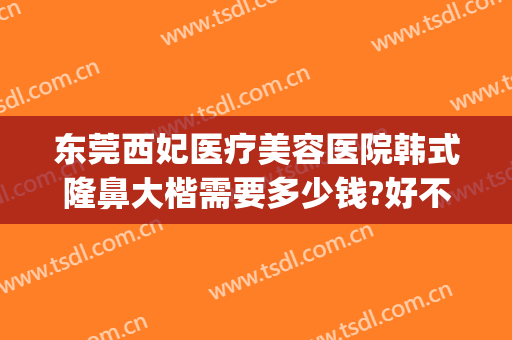 东莞西妃医疗美容医院韩式隆鼻大楷需要多少钱?好不好?(东莞西妃整形医院正规吗)