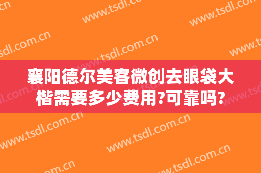 襄阳德尔美客微创去眼袋大楷需要多少费用?可靠吗?