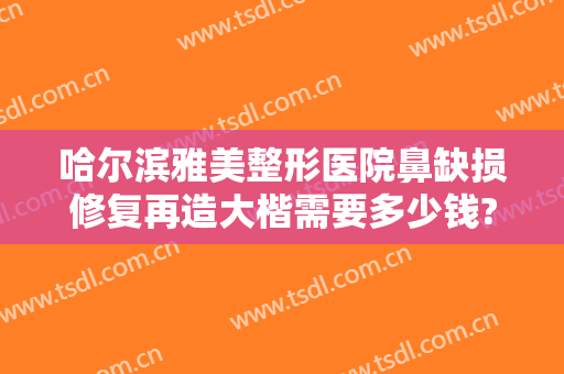 哈尔滨雅美整形医院鼻缺损修复再造大楷需要多少钱?有哪些优势?