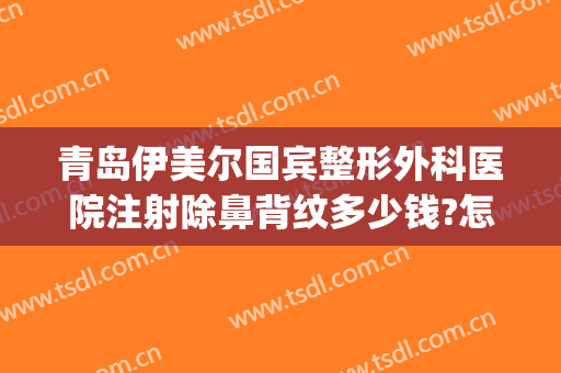 青岛伊美尔国宾整形外科医院注射除鼻背纹多少钱?怎么样?(青岛伊美尔隆鼻)