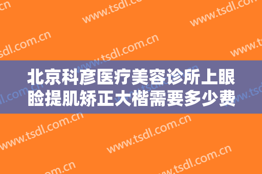 北京科彦医疗美容诊所上眼睑提肌矫正大楷需要多少费用?有哪些优势?