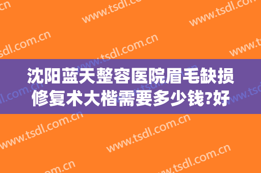 沈阳蓝天整容医院眉毛缺损修复术大楷需要多少钱?好不好?(沈阳蓝天医学整形美容医院)