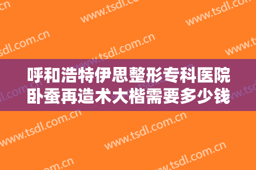 呼和浩特伊思整形专科医院卧蚕再造术大楷需要多少钱?多长时间恢复?