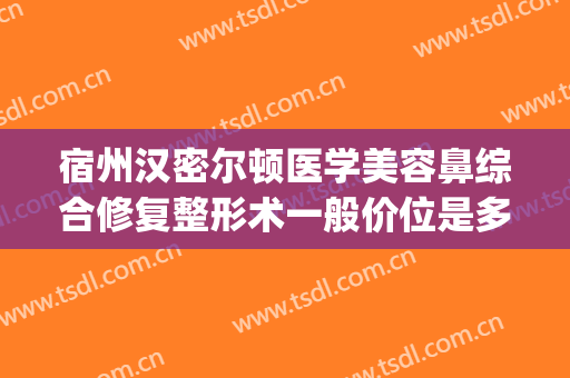 宿州汉密尔顿医学美容鼻综合修复整形术一般价位是多少?可靠吗?(宿州最好的整形医院)